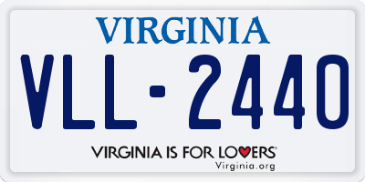 VA license plate VLL2440