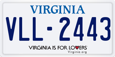 VA license plate VLL2443