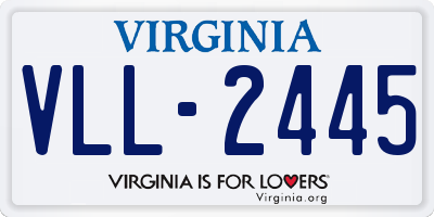 VA license plate VLL2445