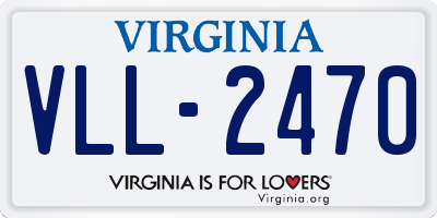 VA license plate VLL2470