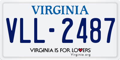 VA license plate VLL2487