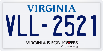 VA license plate VLL2521