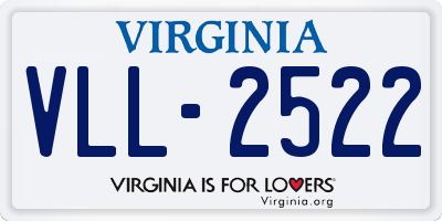 VA license plate VLL2522