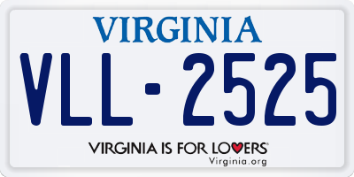 VA license plate VLL2525