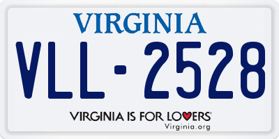 VA license plate VLL2528