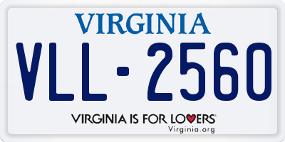 VA license plate VLL2560