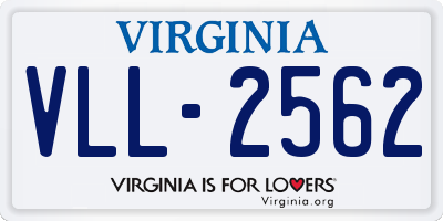 VA license plate VLL2562