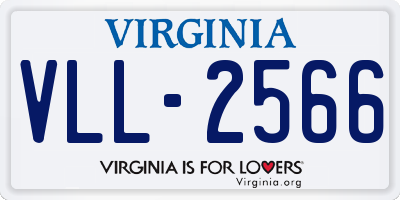 VA license plate VLL2566