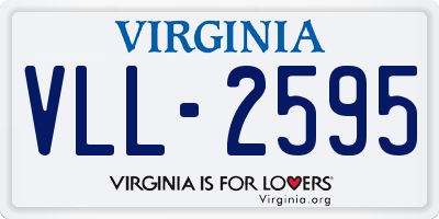 VA license plate VLL2595