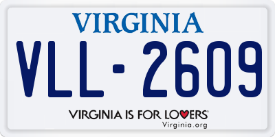 VA license plate VLL2609