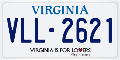 VA license plate VLL2621