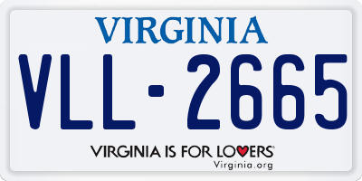 VA license plate VLL2665