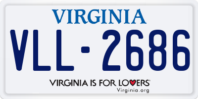 VA license plate VLL2686