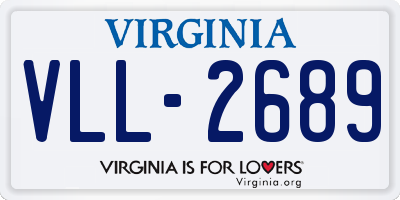 VA license plate VLL2689