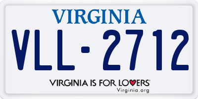 VA license plate VLL2712