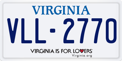 VA license plate VLL2770