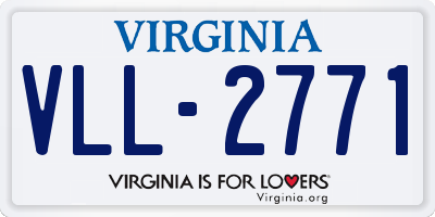 VA license plate VLL2771