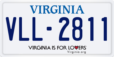 VA license plate VLL2811