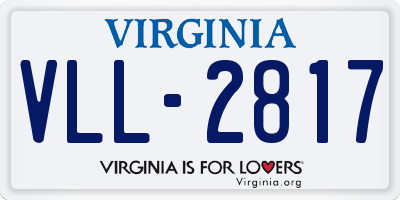 VA license plate VLL2817