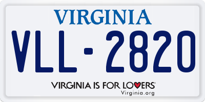 VA license plate VLL2820