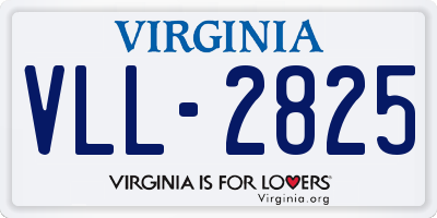 VA license plate VLL2825