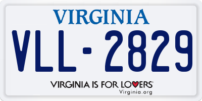 VA license plate VLL2829