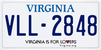 VA license plate VLL2848