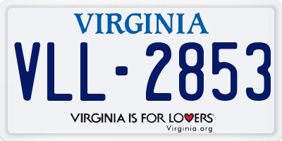 VA license plate VLL2853