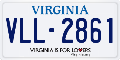 VA license plate VLL2861