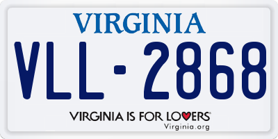 VA license plate VLL2868