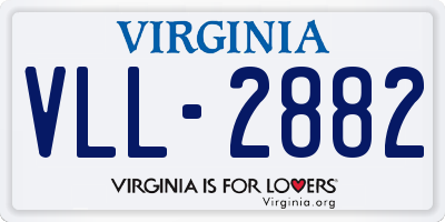 VA license plate VLL2882