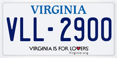 VA license plate VLL2900