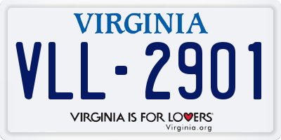 VA license plate VLL2901