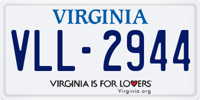 VA license plate VLL2944