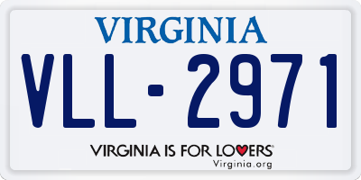 VA license plate VLL2971