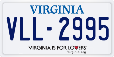 VA license plate VLL2995