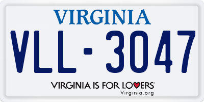 VA license plate VLL3047