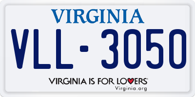 VA license plate VLL3050