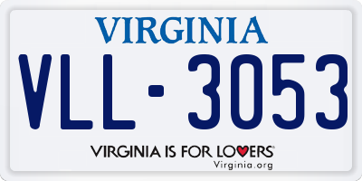 VA license plate VLL3053