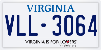 VA license plate VLL3064