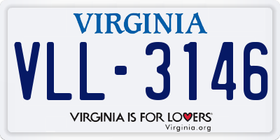 VA license plate VLL3146