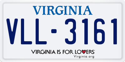 VA license plate VLL3161