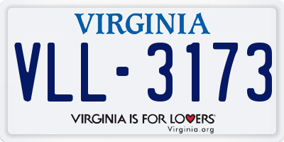 VA license plate VLL3173