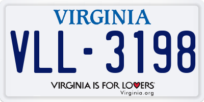 VA license plate VLL3198