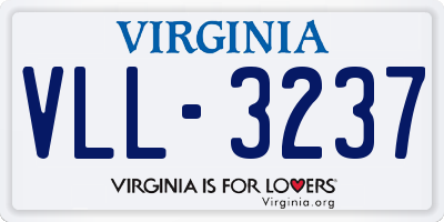 VA license plate VLL3237