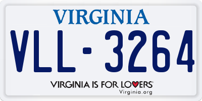 VA license plate VLL3264