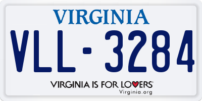 VA license plate VLL3284