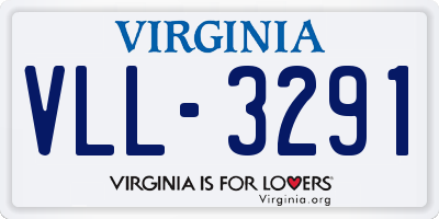 VA license plate VLL3291