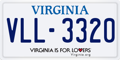 VA license plate VLL3320