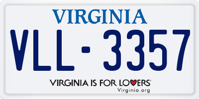 VA license plate VLL3357